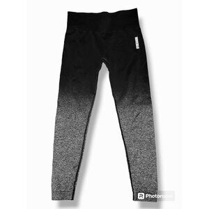 Gymshark Women's Adapt Black Gray Ombre Seamless Leggings - See Measurements